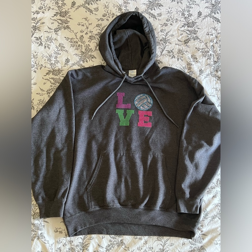 Port & Co | Volleyball 🏐 Hooded Sweatshirt- Size L